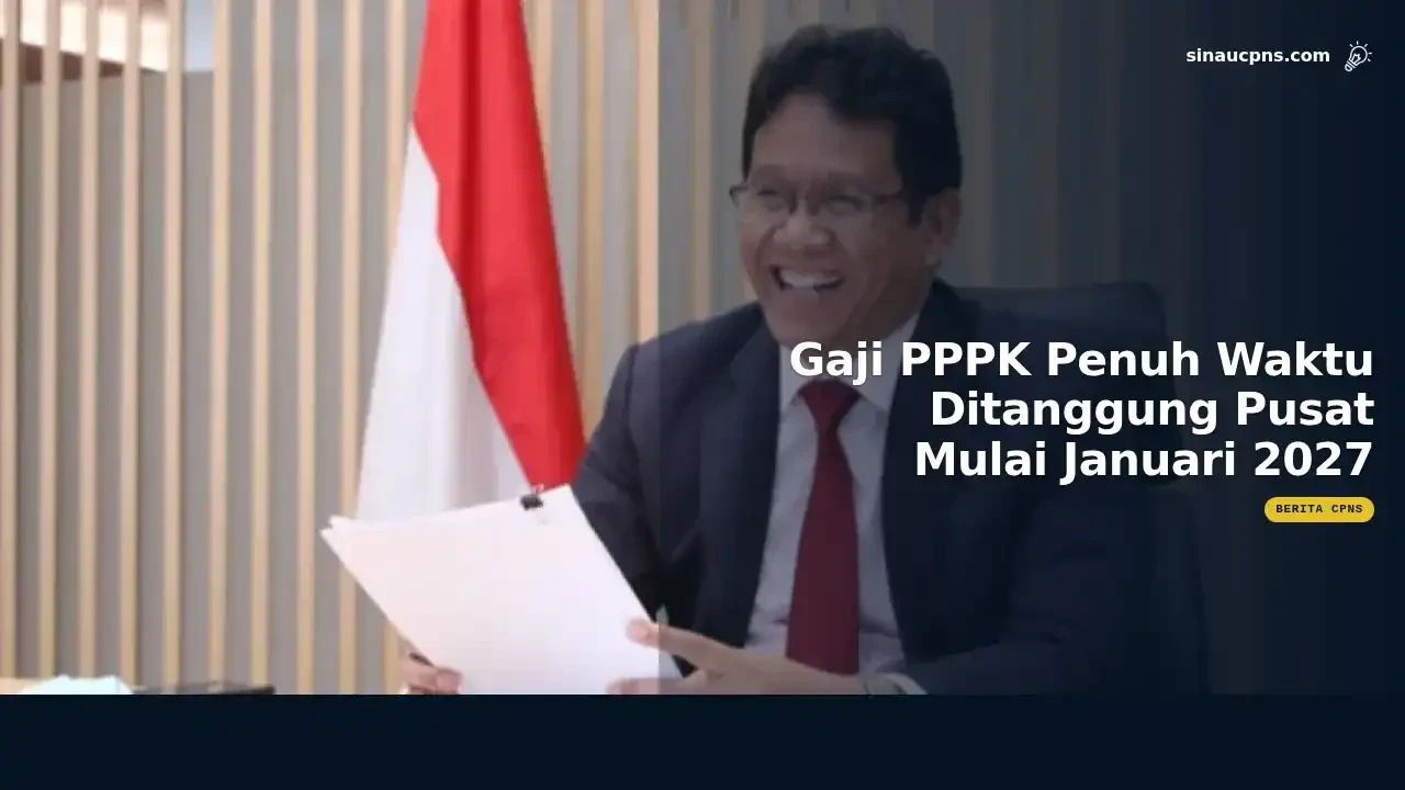 Gaji PPPK Penuh Waktu Ditanggung Pusat Mulai Januari 2027