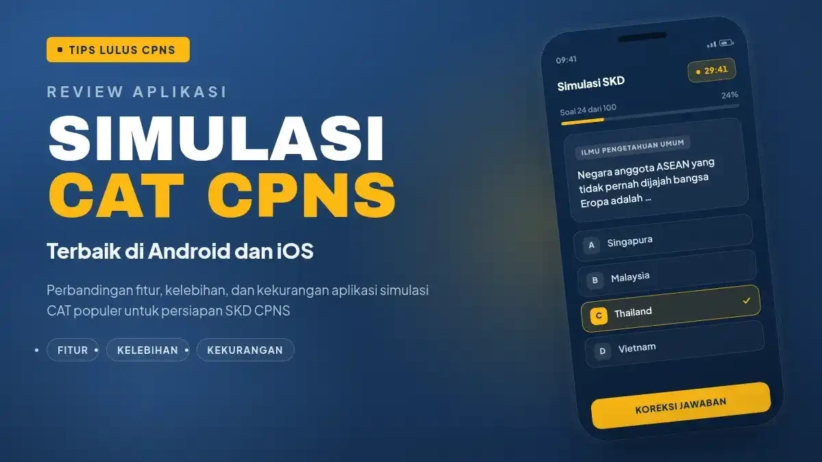 Review Aplikasi Simulasi CAT CPNS Terbaik di Android dan iOS
