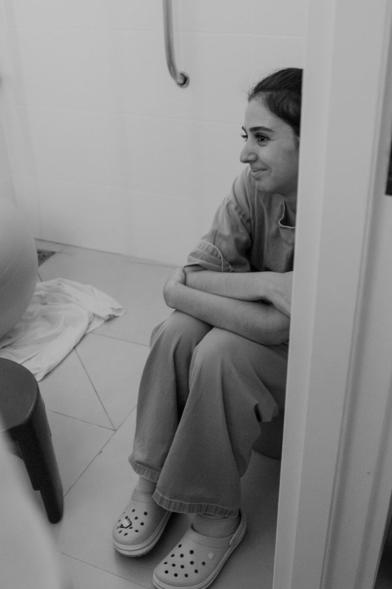 Momento do parto acompanhado pela equipe Gestar Nascer Amar