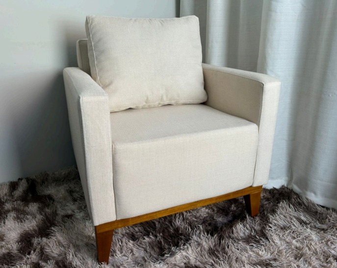 Poltrona Milão Linho Bege