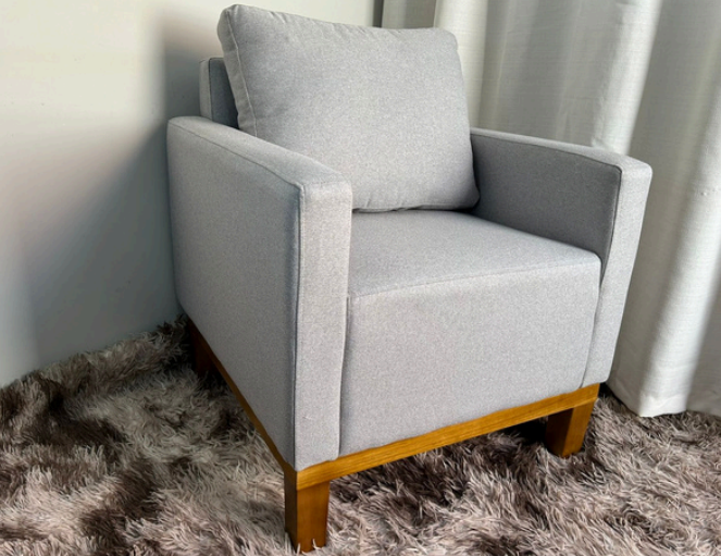 Poltrona Milão Linho Nevoa