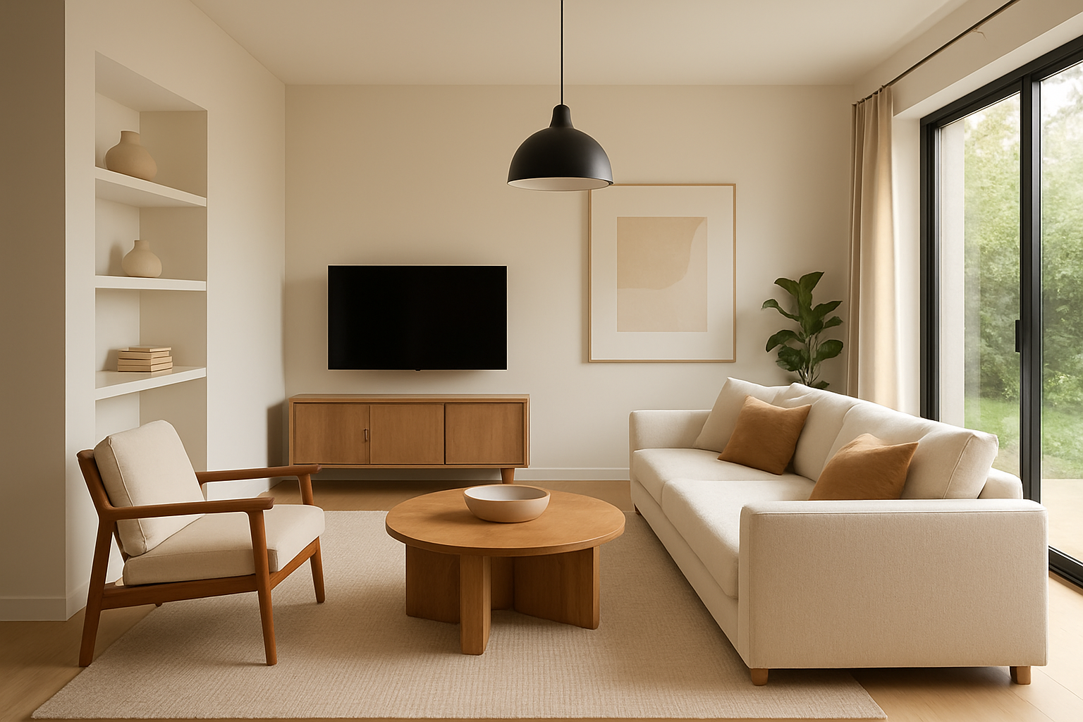 Interior moderno e acolhedor