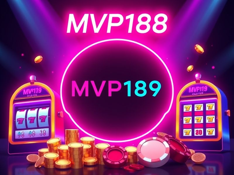 Logo MVP189 dengan tema Sule Slot Gacor Online