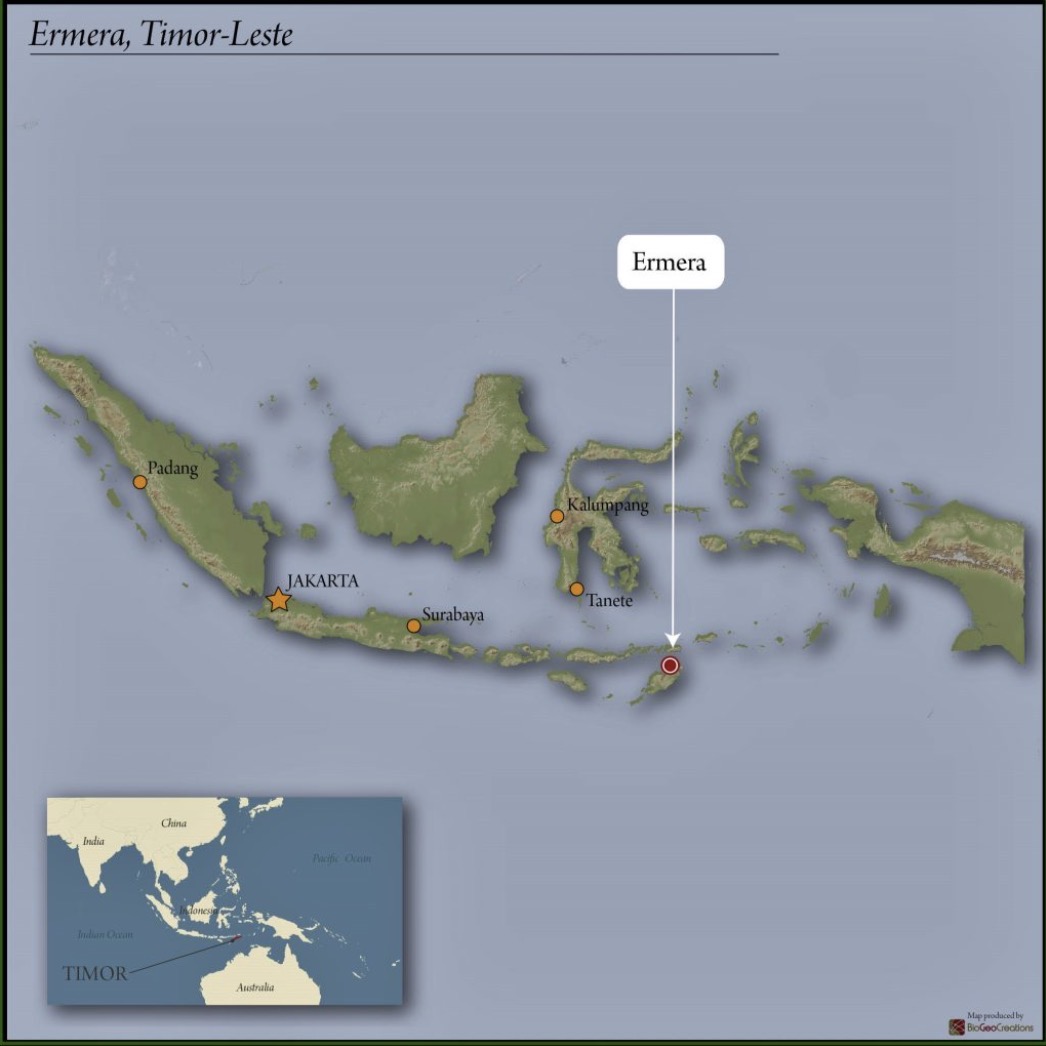 Ermera Timor-Leste coffee origin map