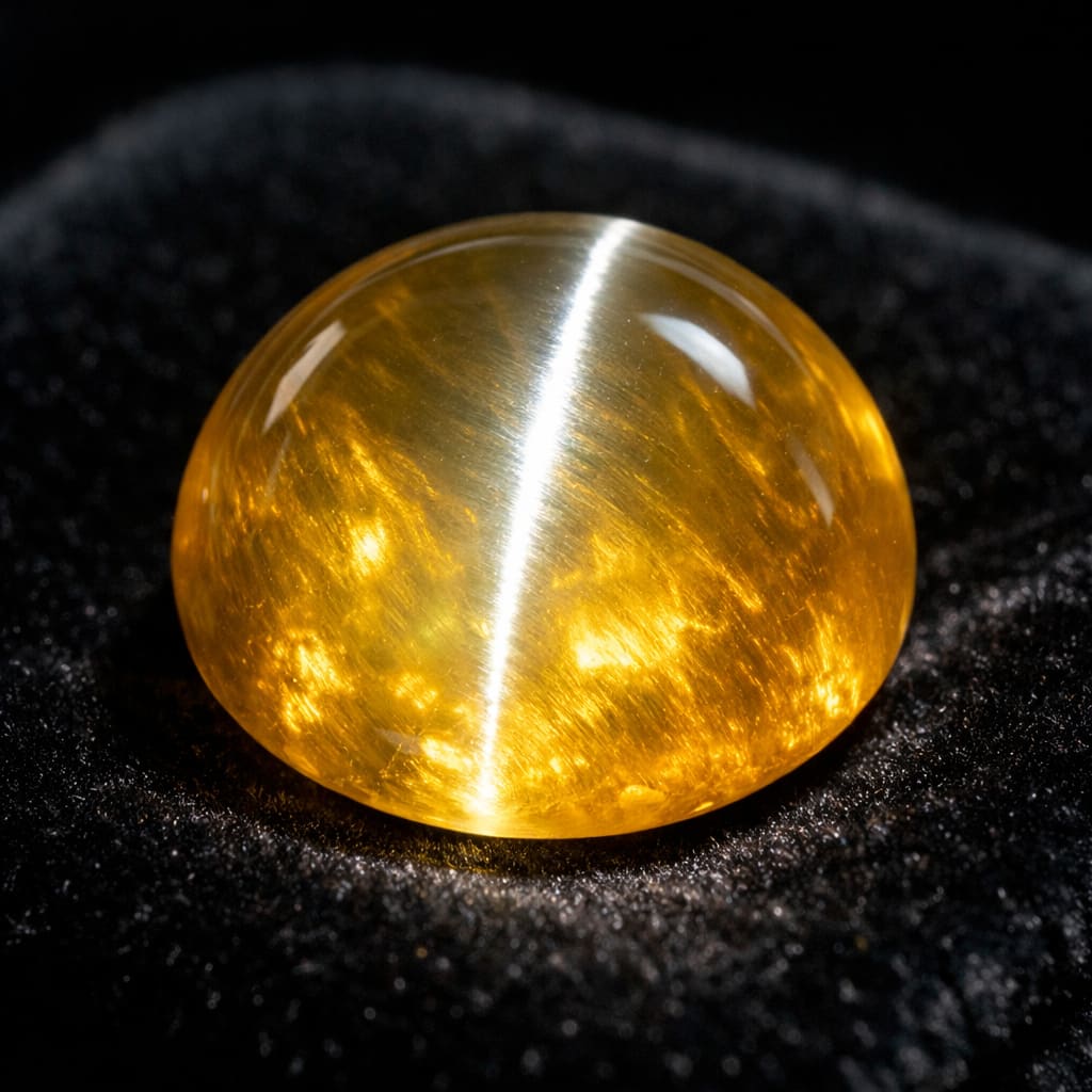 Gemologist examining a stone