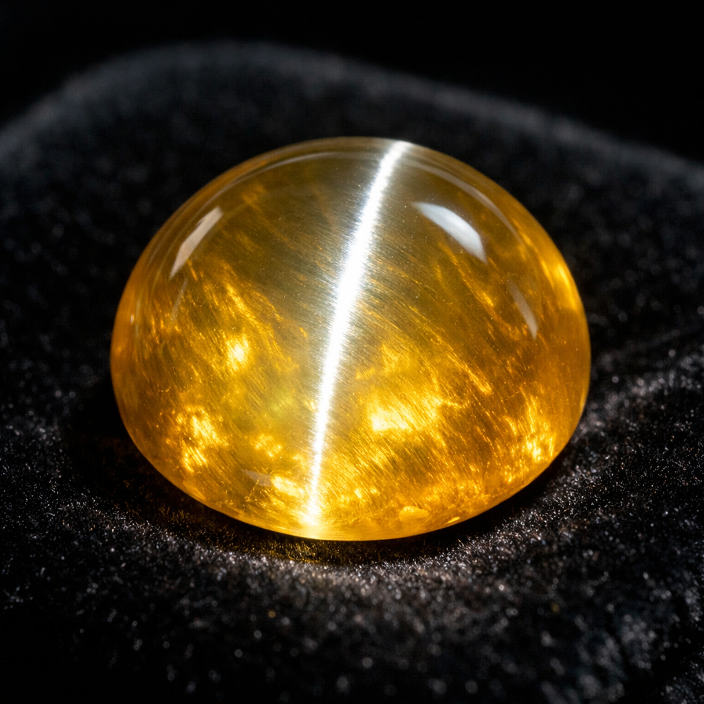 Gemologist examining a stone