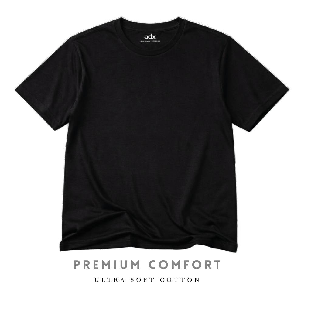 Premium Plain Black Cotton T-Shirt – Soft Comfortable Regular Fit
