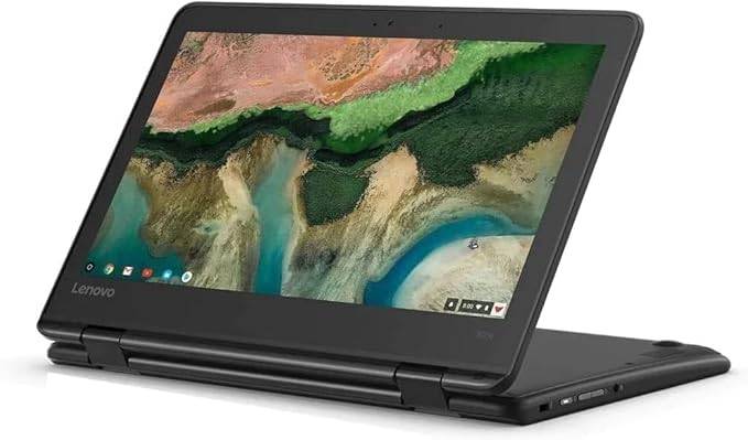 Lenovo 300e Chromebook 2nd Gen 11.6" HD IPS Touchscreen 2-in-1 Convertible Laptop, AMD A4-9120C (Up to 2.4GHz), 4GB RAM, 32GB eMMC Storage, Rugged Design, Chrome OS (Renewed)