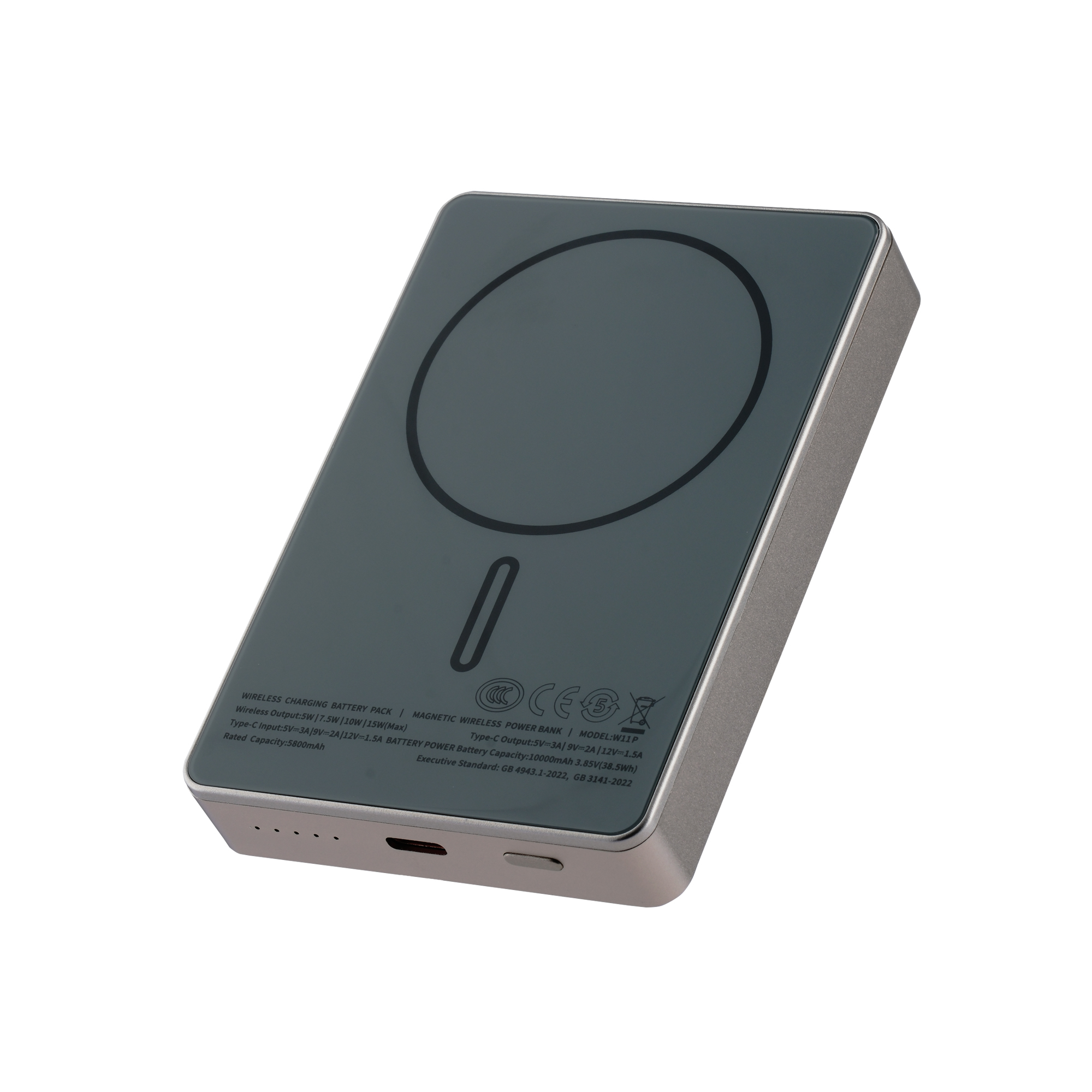 10000mah Magnetic Power Bank 15W Wireless Portable Charger