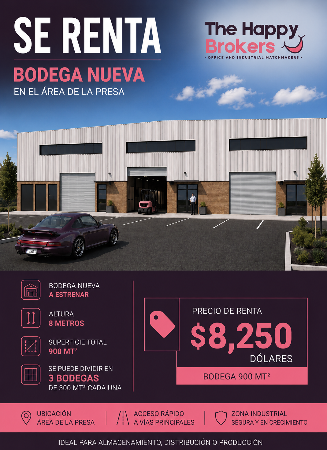 Nave industrial en renta en Presa Rodríguez Tijuana — TJ-129 exterior 900 m²