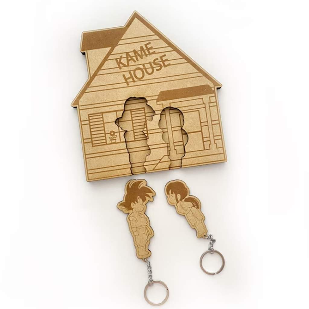 House shape keychain holder, khắc laser, sz 24x23 cm