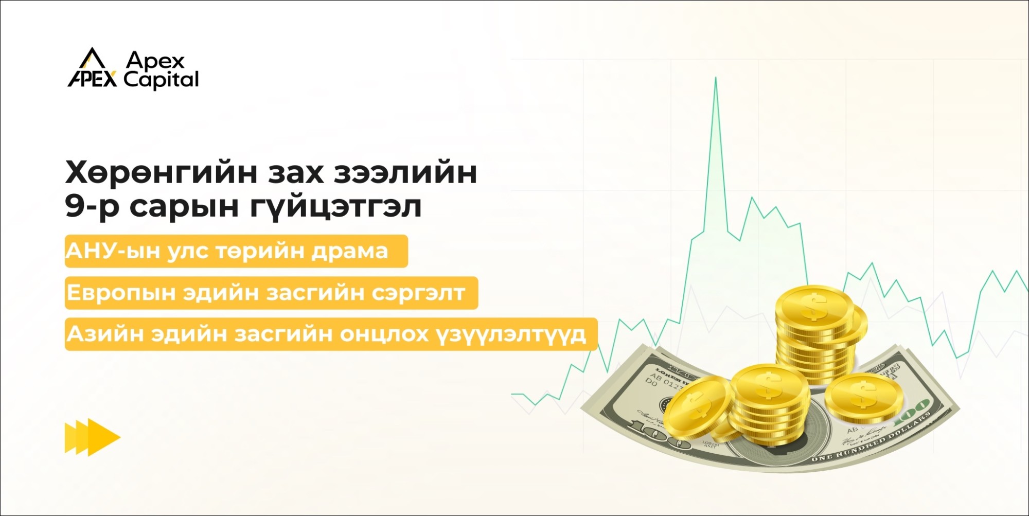 Хөрөнгийн зах зээлийн 9-р сарын гүйцэтгэл