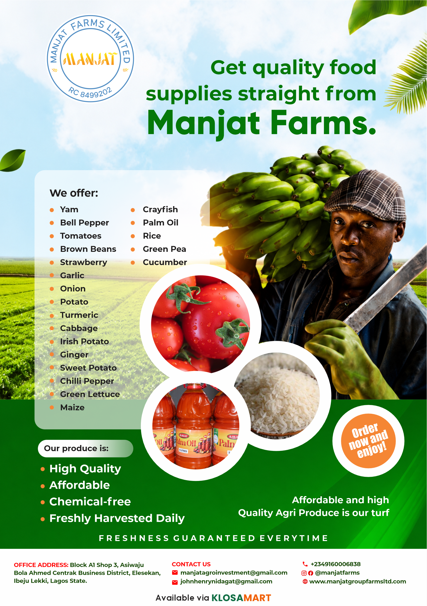 Manjat  farms produce