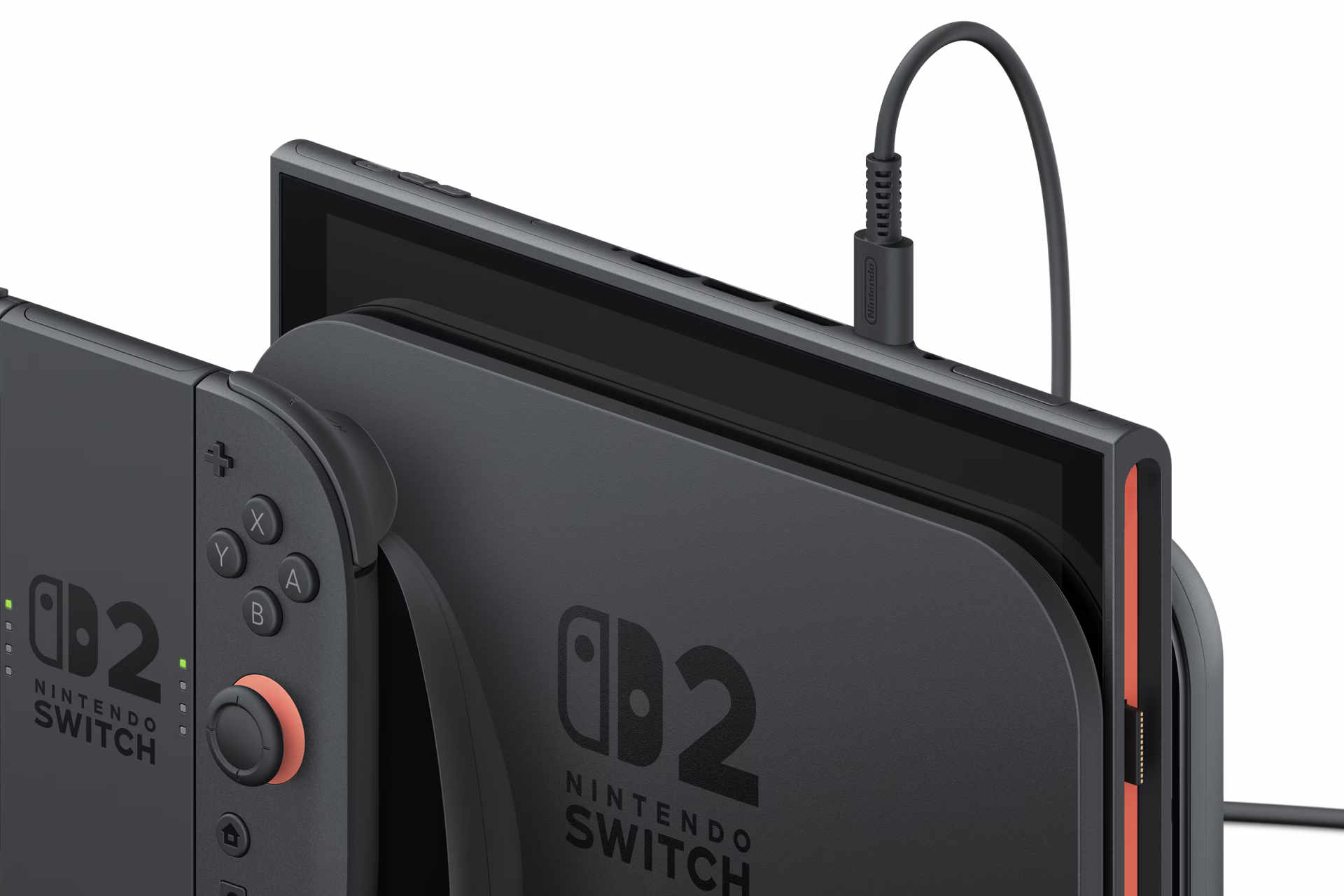 The USB-C charging port on the bottom edge of a Nintendo Switch 2 console