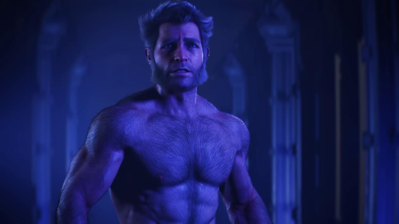 Still from the June 2026 State of Play trailer for Marvel's Wolverine showing Logan in a snowbound environment