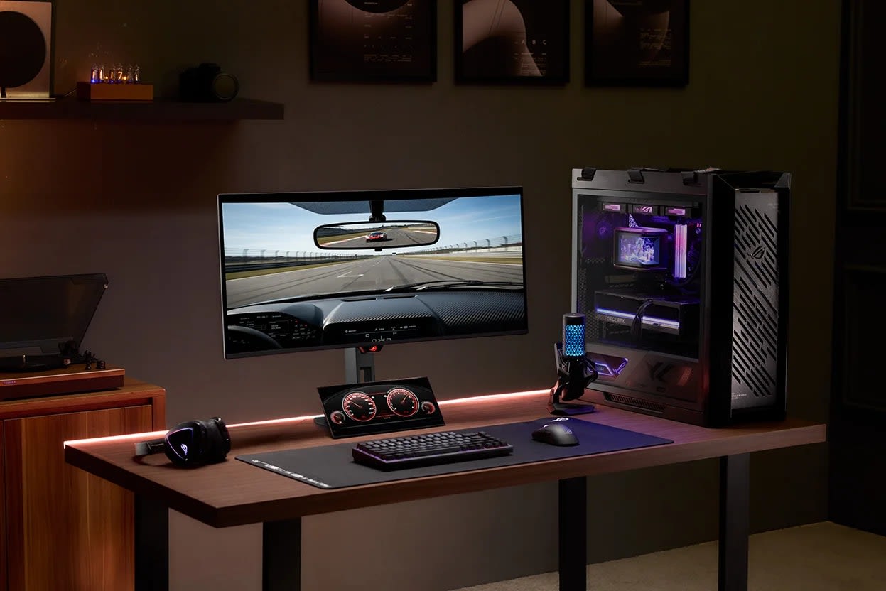 Recent OLED gaming monitor of the generation that ships with a built-in anti-flicker mode in its on-screen menu