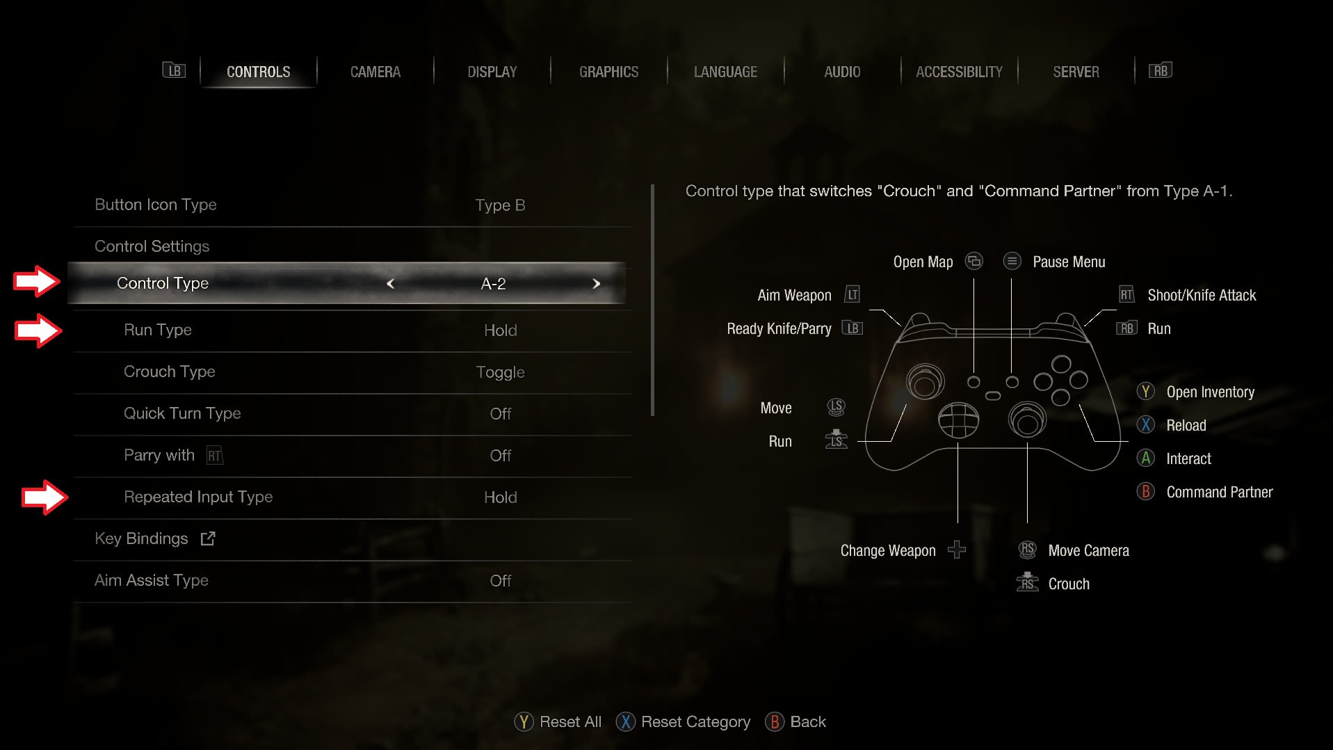 Steam Input advanced stick settings showing response curve and sensitivity controls