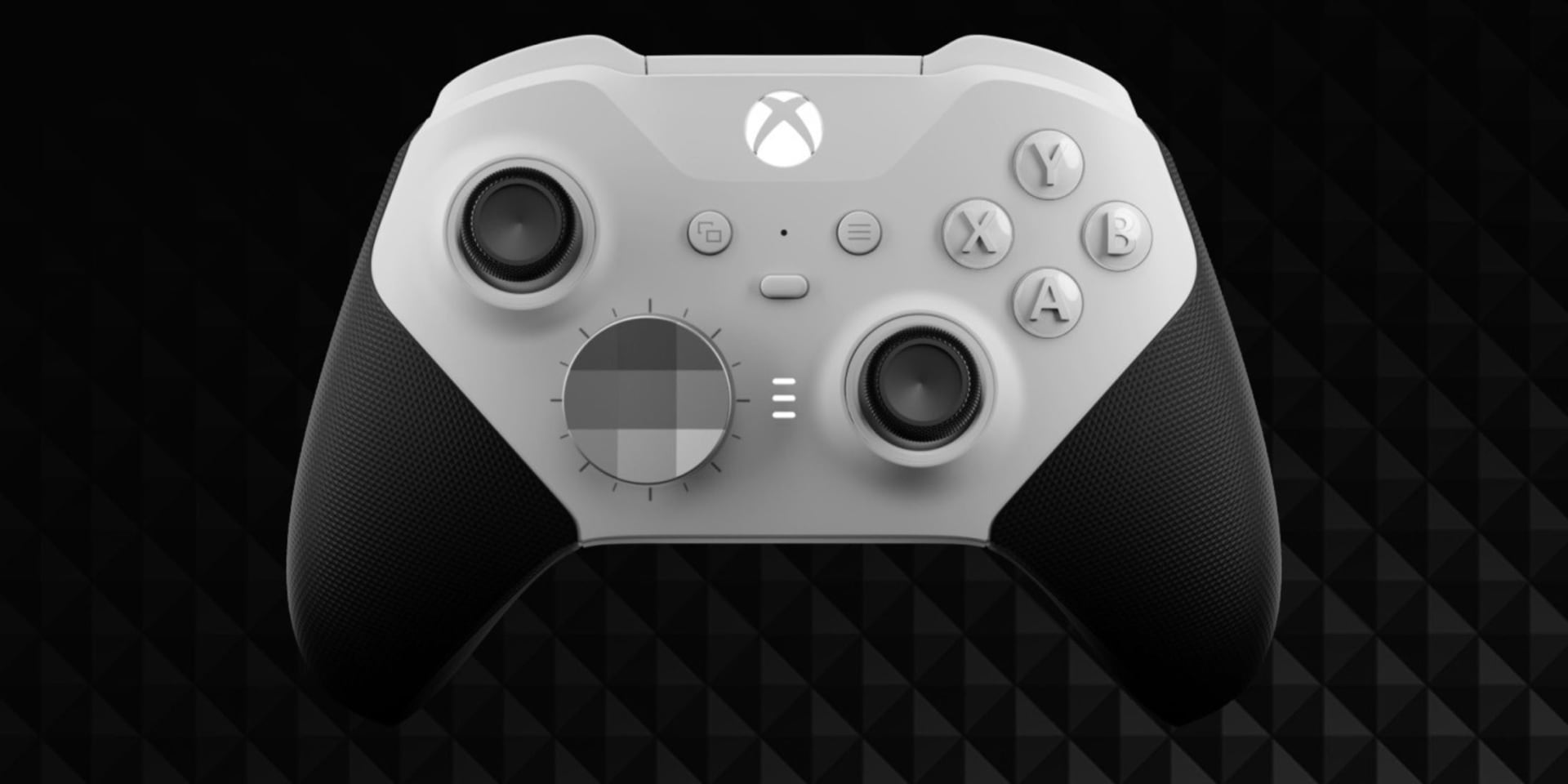 Pro grade gaming controller with swappable thumbstick tops and adjustable tension