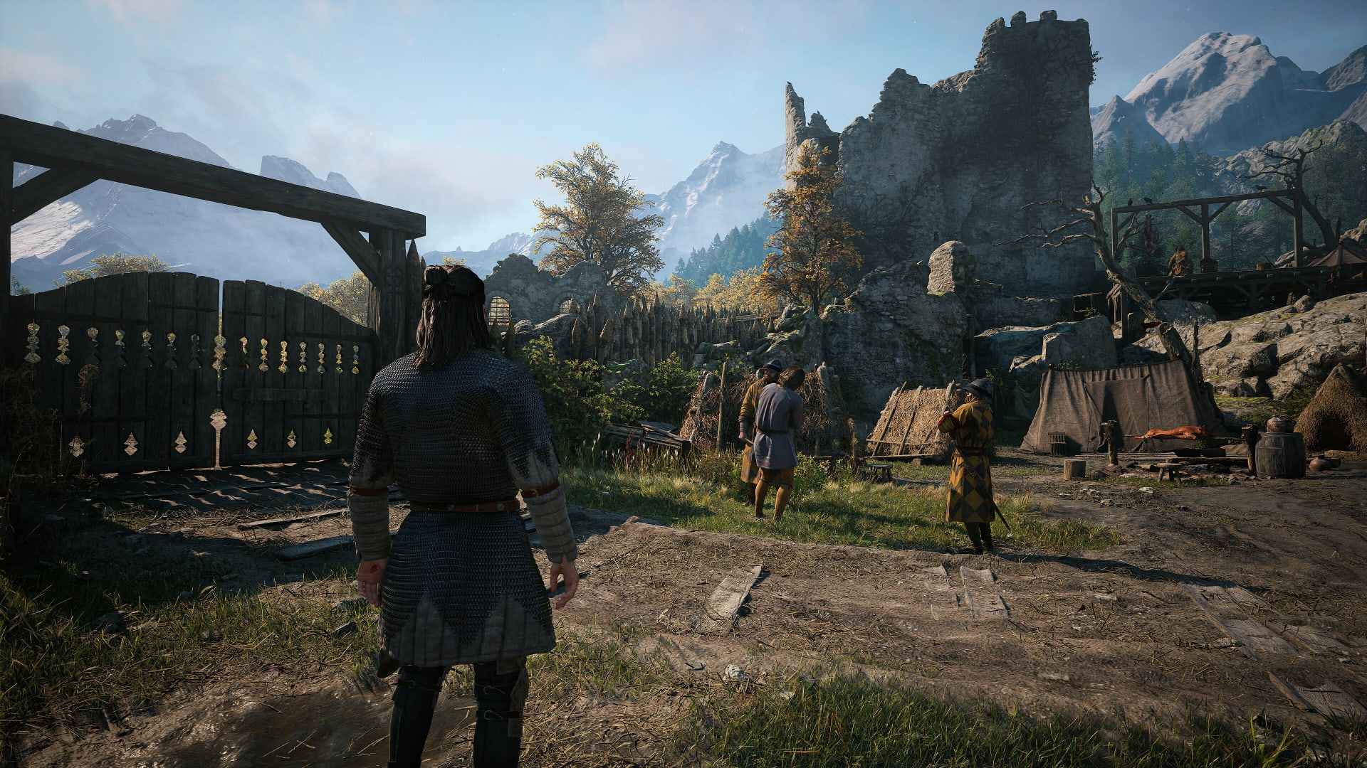 Daytime directional swordplay combat against human enemies in The Blood of Dawnwalker