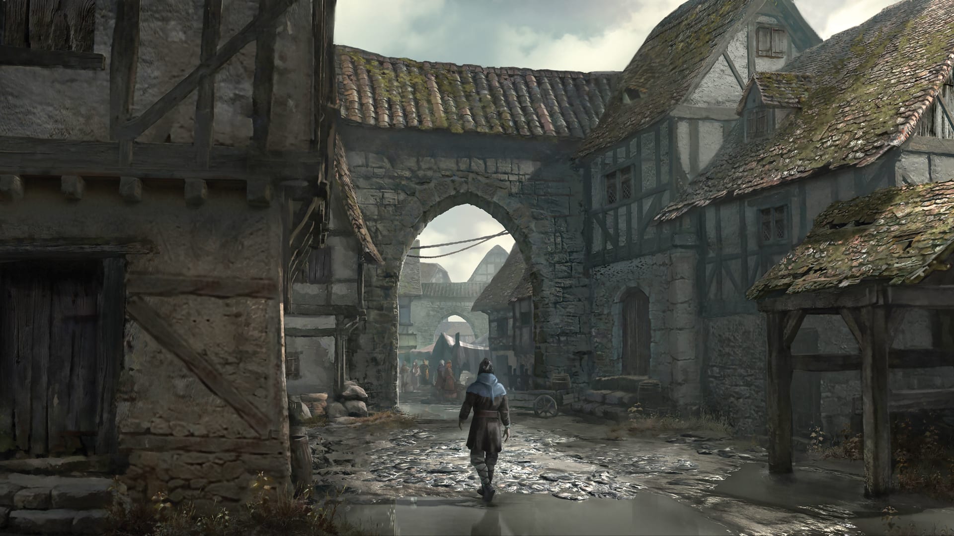 A Carpathian castle stronghold in the open world of The Blood of Dawnwalker