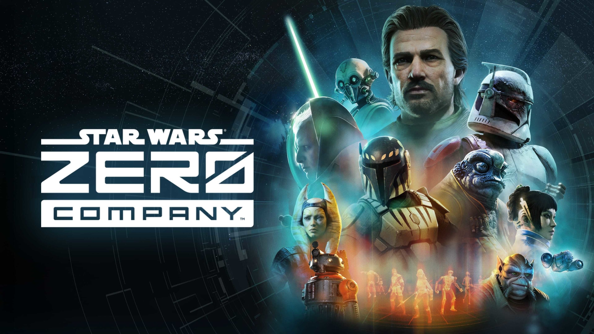 Official key art for Star Wars Zero Company showing the operative squad