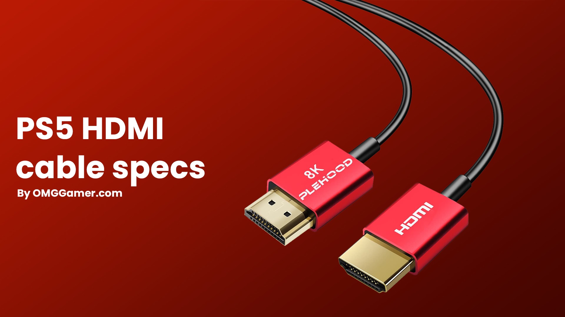 The Ultra High Speed HDMI 2.1 cable supplied in the box with a PlayStation 5