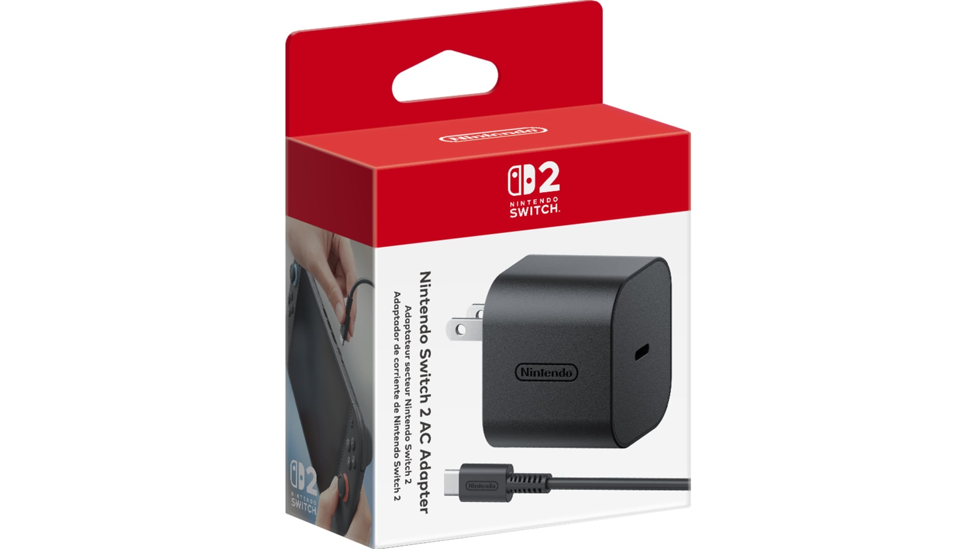 The official Nintendo Switch 2 AC adapter, the only charger rated for full docked output