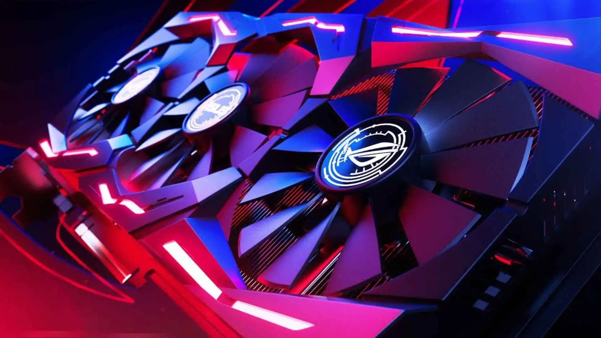 RGB gaming graphics card with sleek and futuristic cooling fans