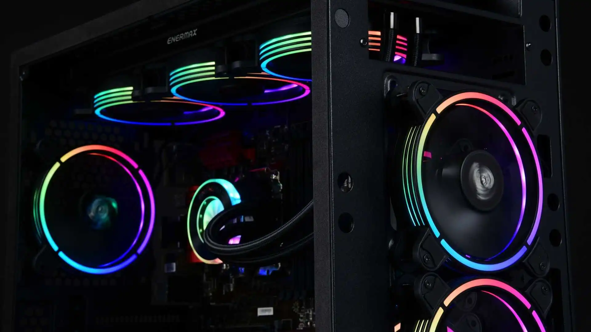 A RGB gaming computer with fans and for ultimate performance