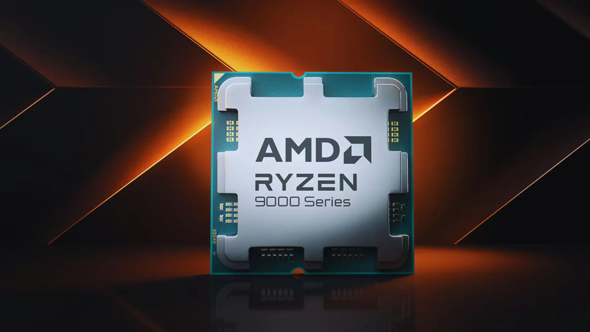 A ryzen 7 9000 series processor placed on a sleek surface