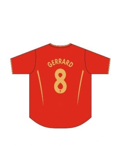 Gerrard #8 – Liverpool FC Home Jersey(2004–06 Fan Edition)