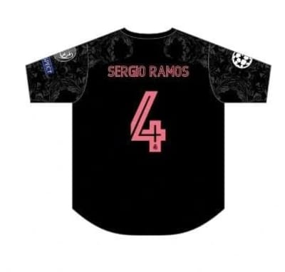 Sergio Ramos #4 – Real Madrid UCL Third Jersey(2020–21 Fan Edition)