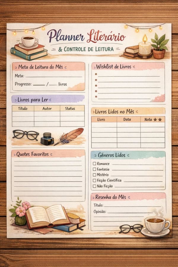 Planner Literário