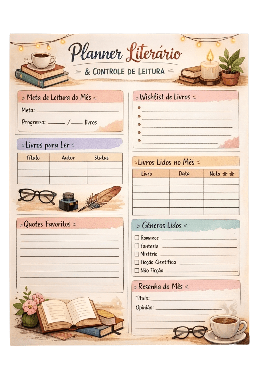 Planner Literário