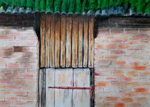 Barn. Color pencils, 15x20 cm. By Georgi Slavin