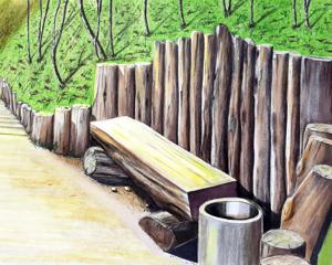 Botanical garden. Markers, 24x30 cm. By Georgi Slavin