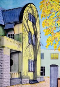 Autumn. Watercolor, 30x40 cm. By Georgi Slavin