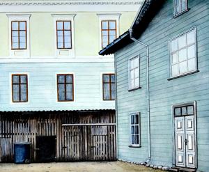 Yard. Watercolor, 30x40 cm. By Georgi Slavin