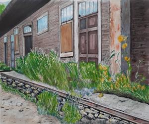 Abandoned barn. Watercolor, 24x30 cm. By Georgi Slavin