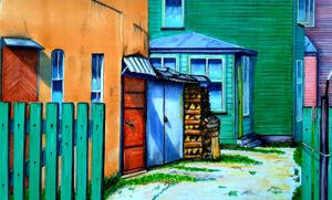 Yard. Markers, 24x30 cm. By Georgi Slavin