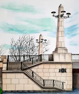Bridge. Markers, 24x30 cm. By Georgi Slavin