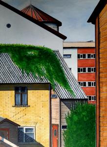 Kastani Str. Watercolor, 24x30 cm. By Georgi Slavin