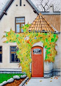 Jaani Str. Watercolor, 30x40 cm. By Georgi Slavin