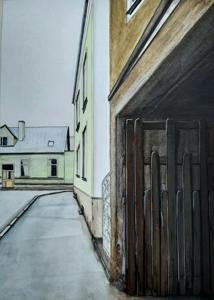 Lao Str. Watercolor, 24x30 cm. By Georgi Slavin