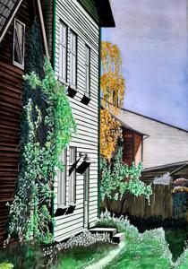 Vanemuise Str. Watercolor, 30x40 cm. By Georgi Slavin