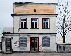 Abandoned house. Watercolor, 30x40 cm. By Georgi Slavin