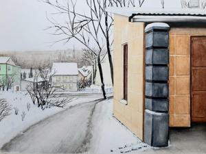 Jakobi Lai Str. Watercolor, 30x40 cm. By Georgi Slavin