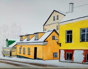 Lossi Str. Watercolor, 24x30 cm. By Georgi Slavin
