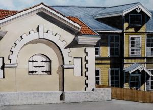 Near Railway Station. Watercolor, 30x40 cm. By Georgi Slavin