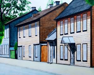 Kastani Str. Watercolor, 30x40 cm. By Georgi Slavin